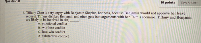 Question 8 10 points Save Answer 1. Tiffany Zhao