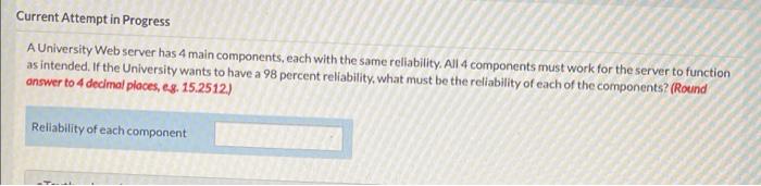 Current Attempt in Progress A University Web