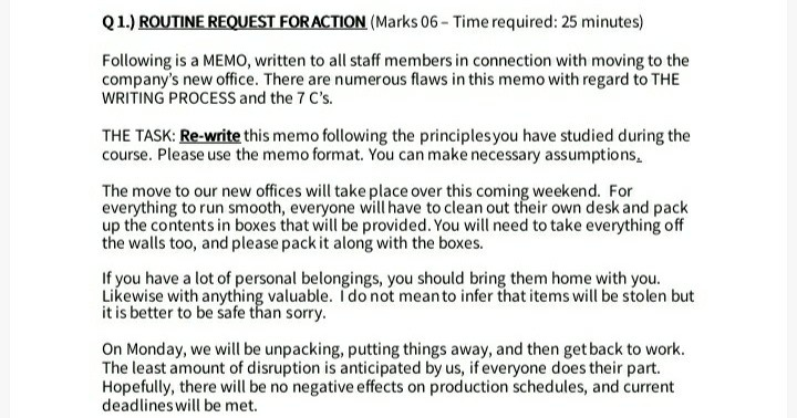 Please help Q1.) ROUTINE REQUEST FOR ACTION