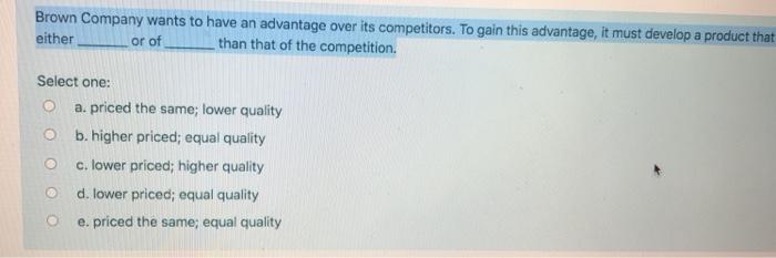 Fundamentals of Business in Canada) Brown Company