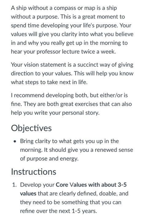 A ship without a compass or map is a ship without