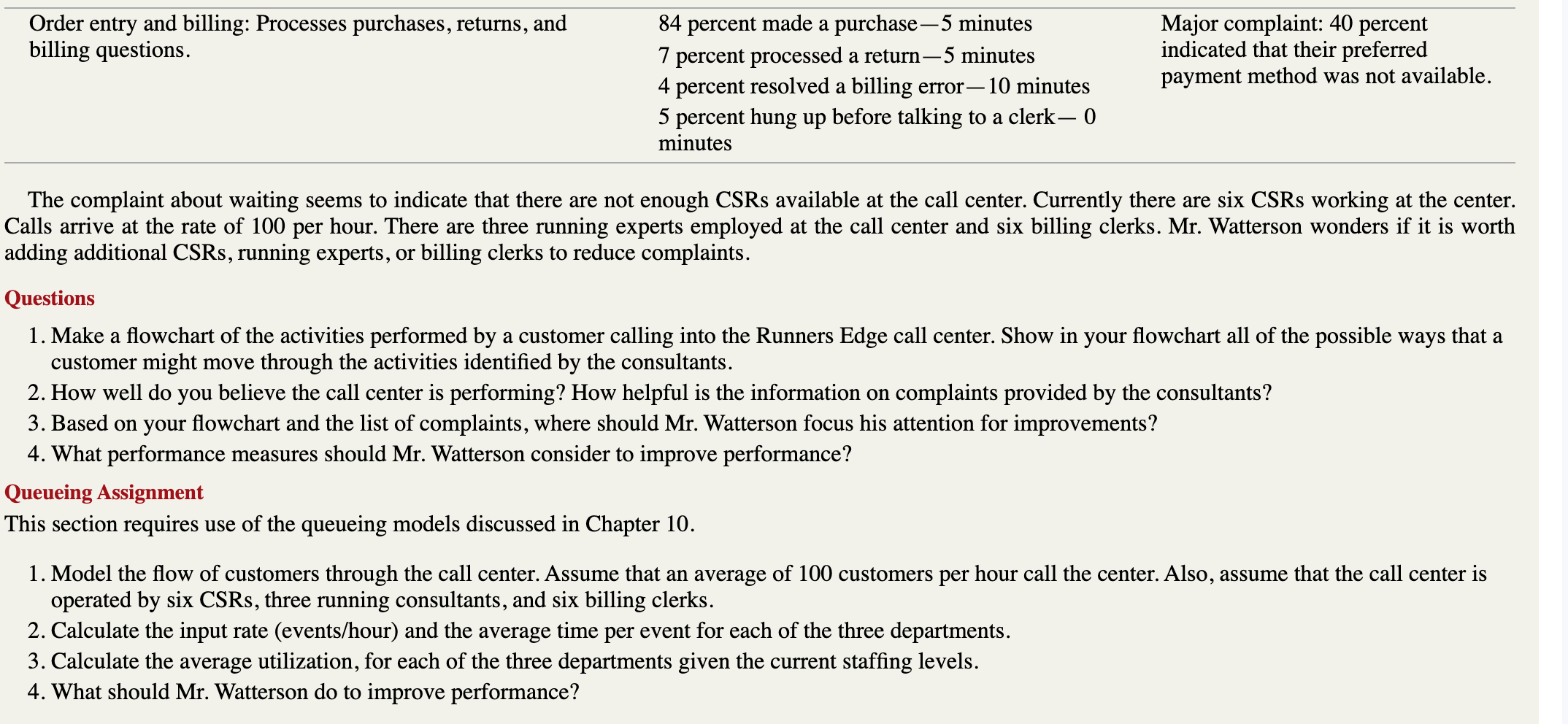 Please answer question #3 in the Queueing