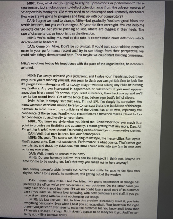 please read the whole case and then answer the