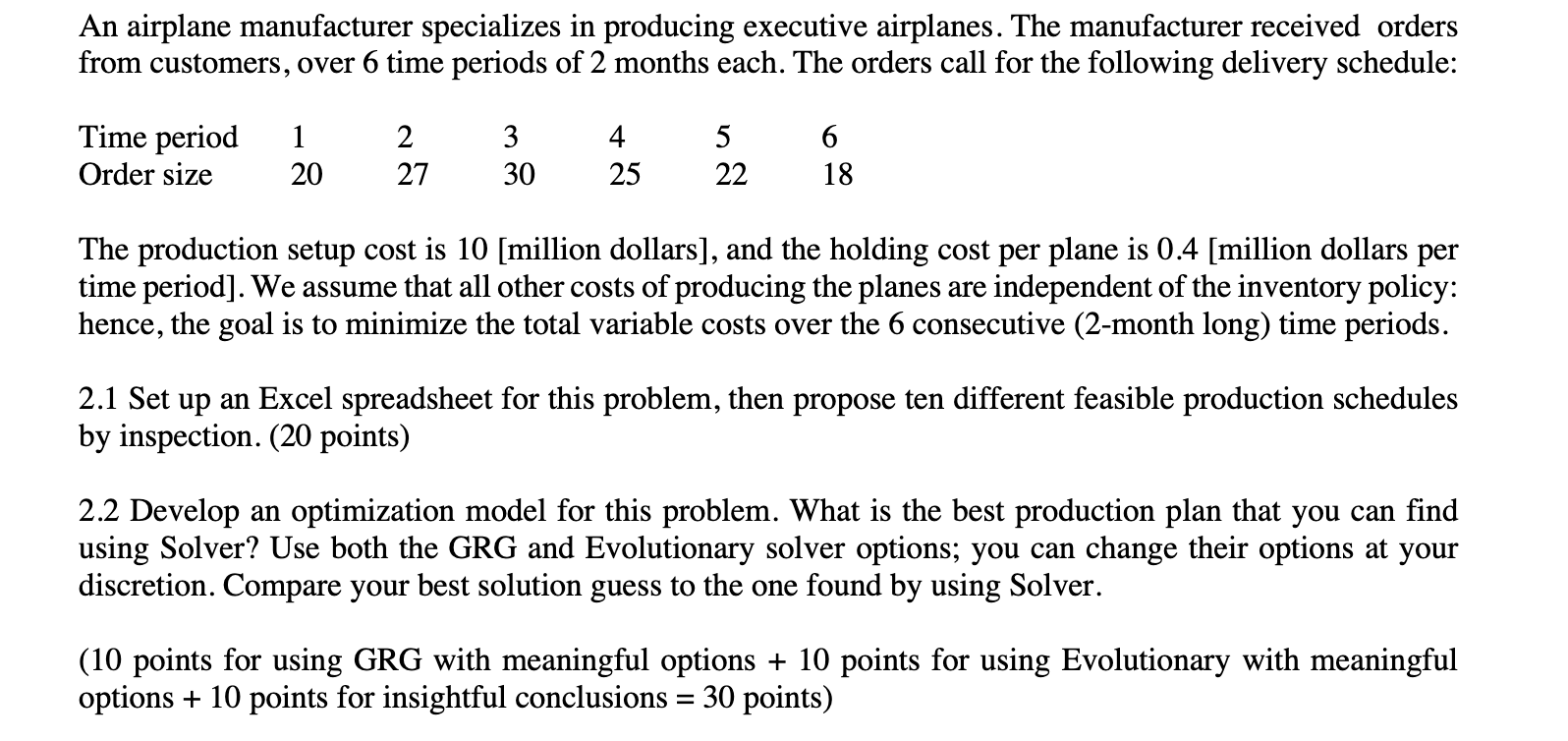 The way to start his problem is to set up all the