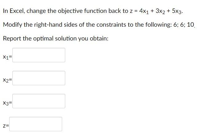 Modify the objective function in the Excel solver