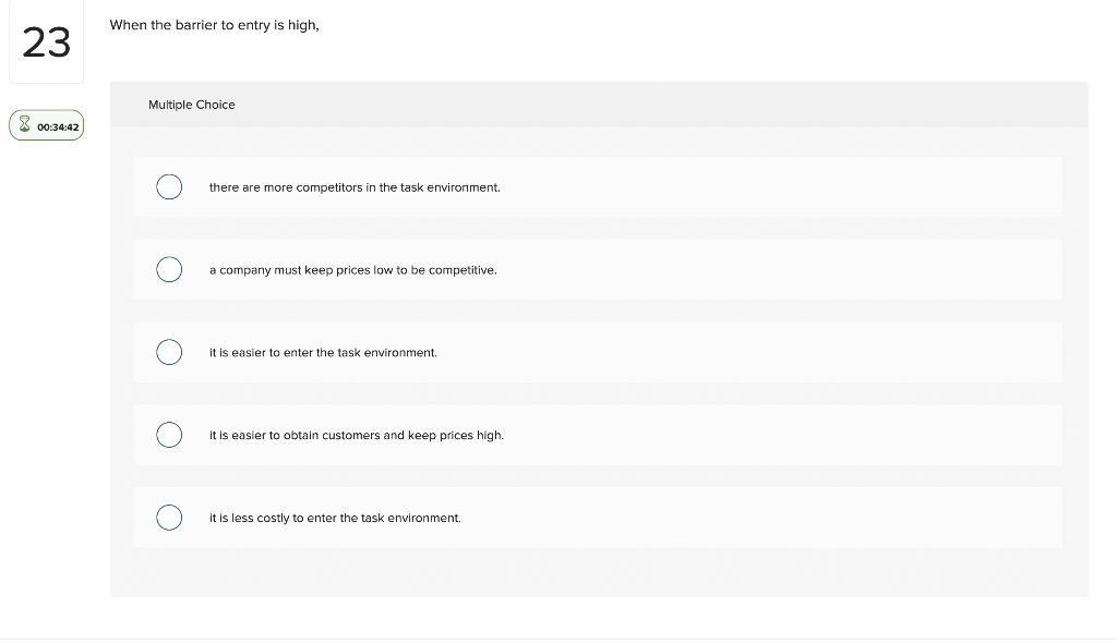 When the barrier to entry is high, Multiple