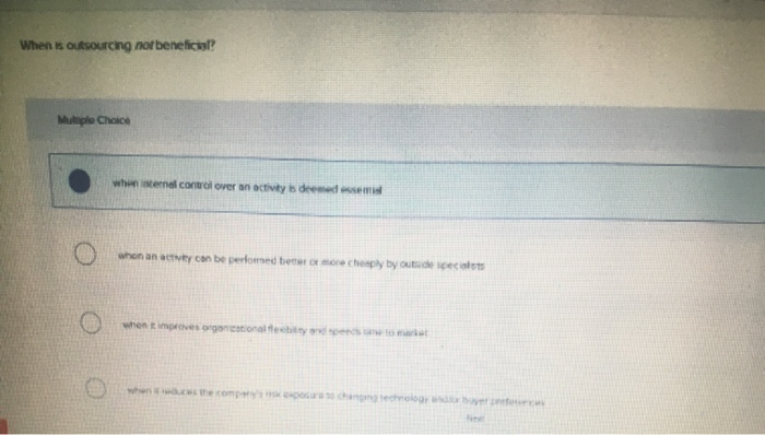 When is outsourcing nor beneficial? Mutuple