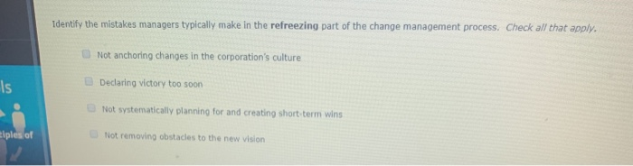Identify the mistakes managers typically make in