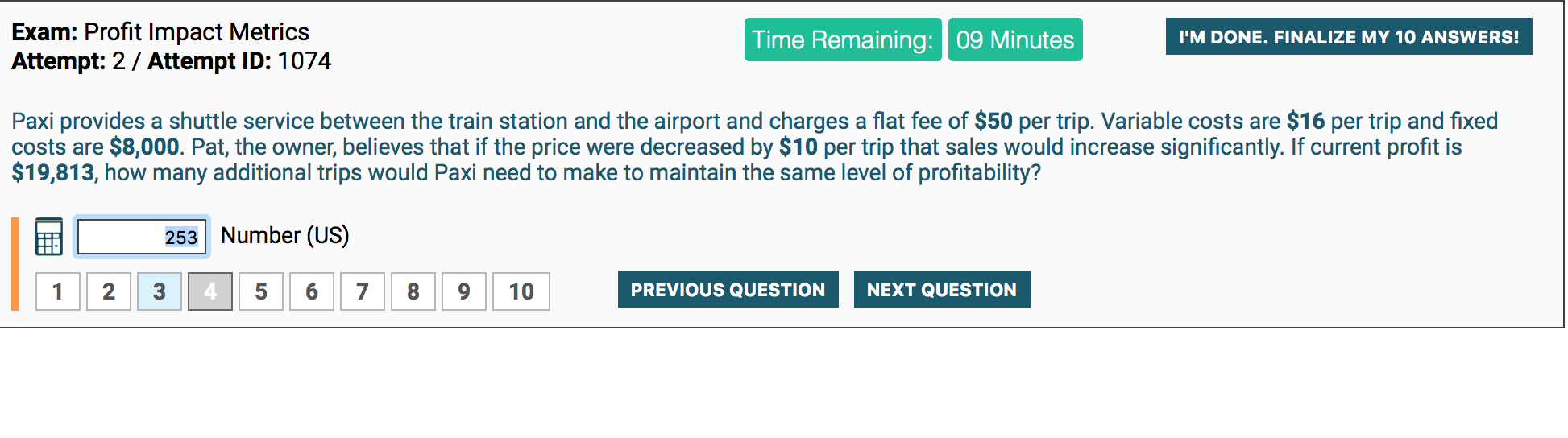 Please solve this question with the formulas and