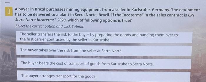 A buyer in Brazil purchases mining equipment from