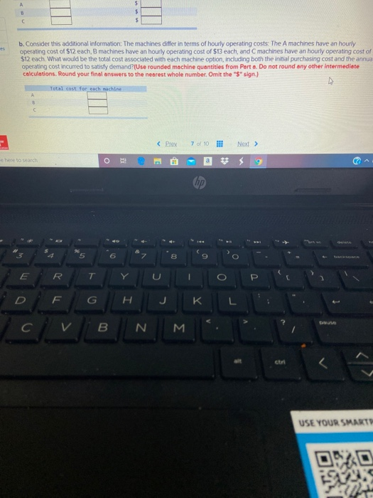 A manager must decide which type of machine to