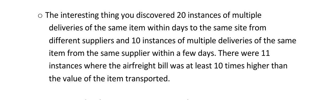 o The interesting thing you discovered 20