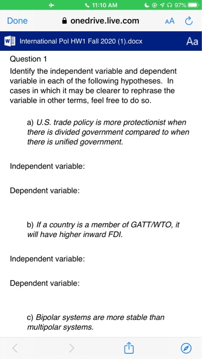 10 97% 11:10 AM onedrive.live.com Done Aa