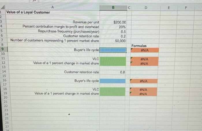 Excel Online Activity: VLC Assume that a customer