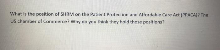 What is the position of SHRM on the Patient