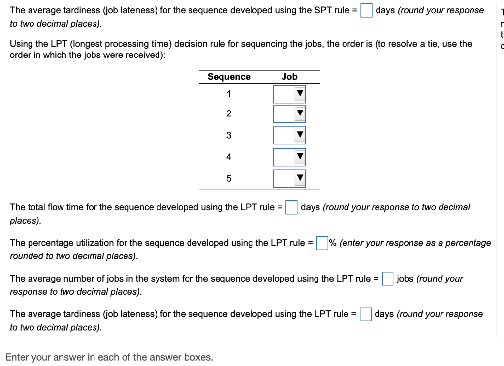 Using the FCFS (first come first served) decision