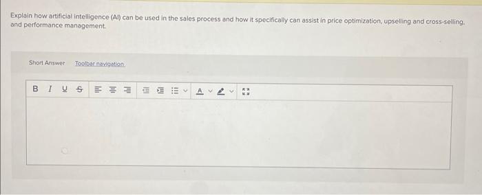 please Explain how artificial intelligence (Al)