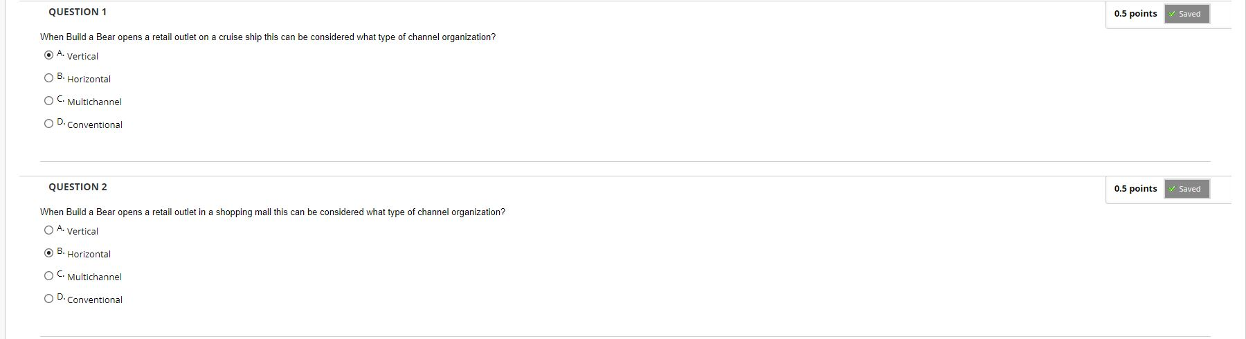 what is the correct answer? QUESTION 1 0.5 points