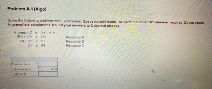 Problem A-1 (Algo) Solve the following problem