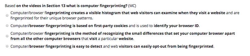 Based on the videos in Section 13 what is