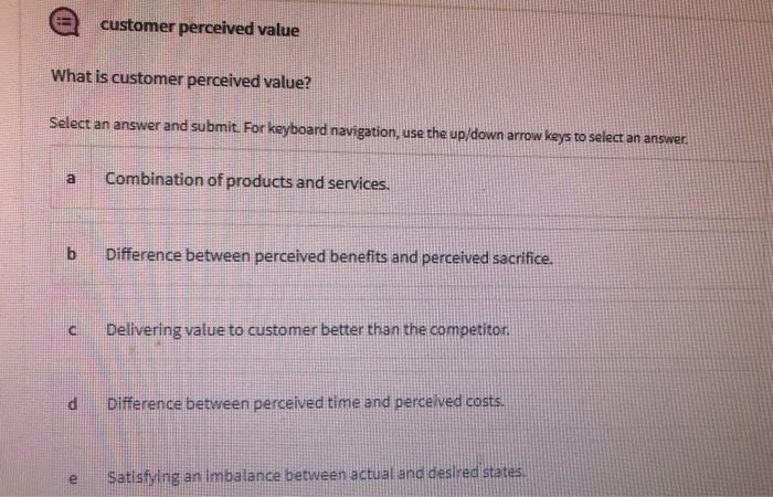 customer perceived value What is customer