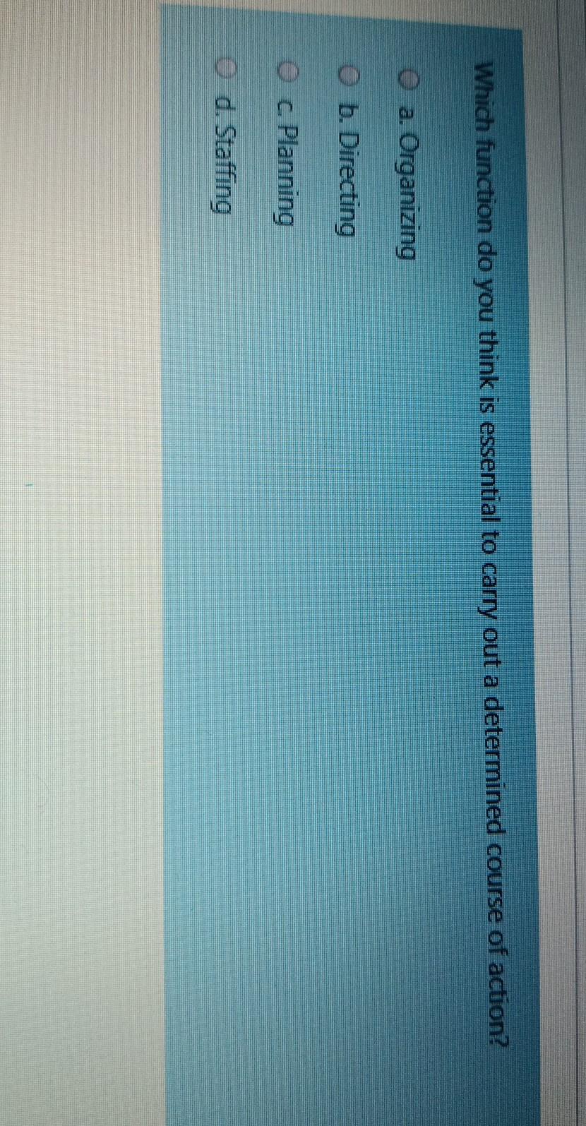 Which function do you think is essential to carry