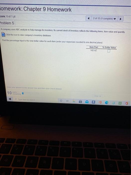 Homework: Chapter 9 Homework core: 0 of 1 pt 2 of