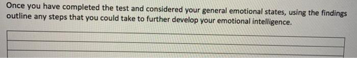 Once you have completed the test and considered