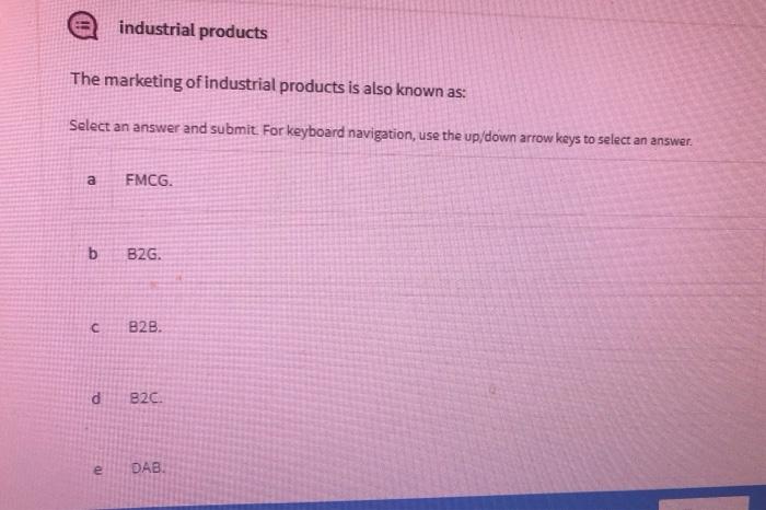 industrial products The marketing of industrial