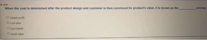 When the cost is determined after the product