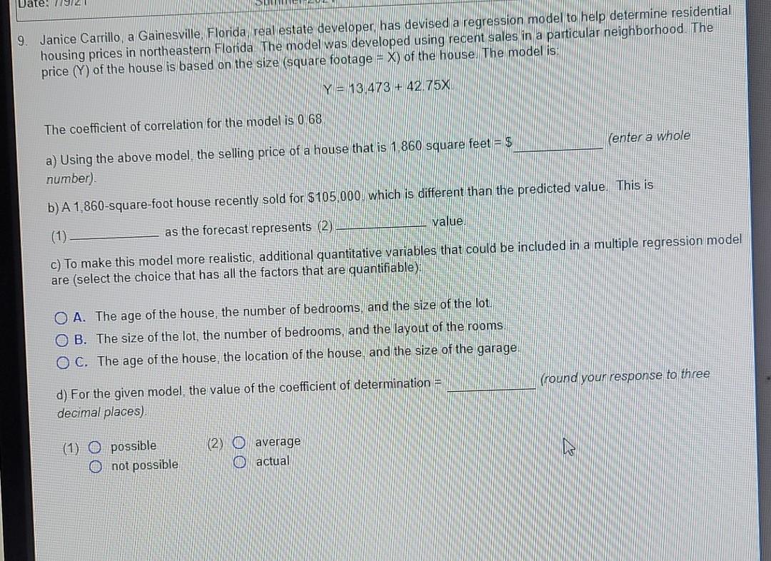 Date 1912 9. Janice Carrillo, a Gainesville,