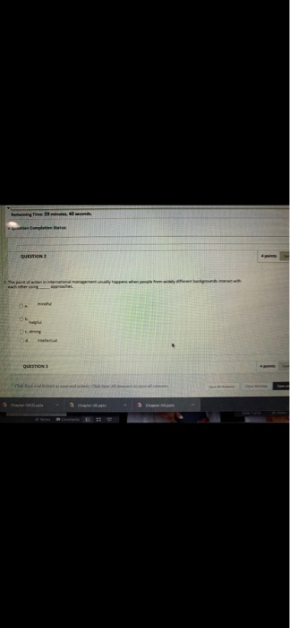 Remaining Time: 59 minutes, 40 seconds. Question