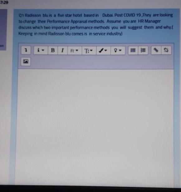 7:29 Q1 Radisson blu is a five star hotel based