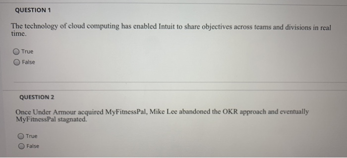 QUESTION 1 The technology of cloud computing has