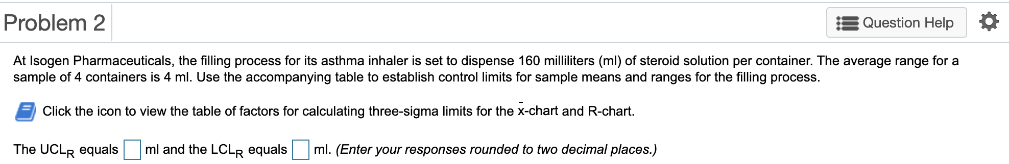 Problem 2 Question Help At Isogen