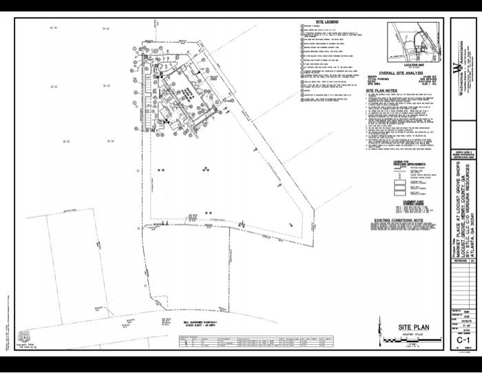 using the site plans below construct a detailed