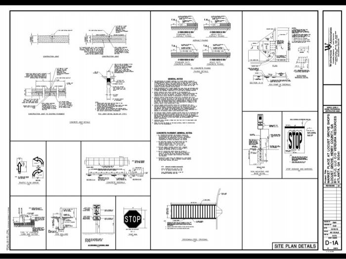 using the site plans below construct a detailed