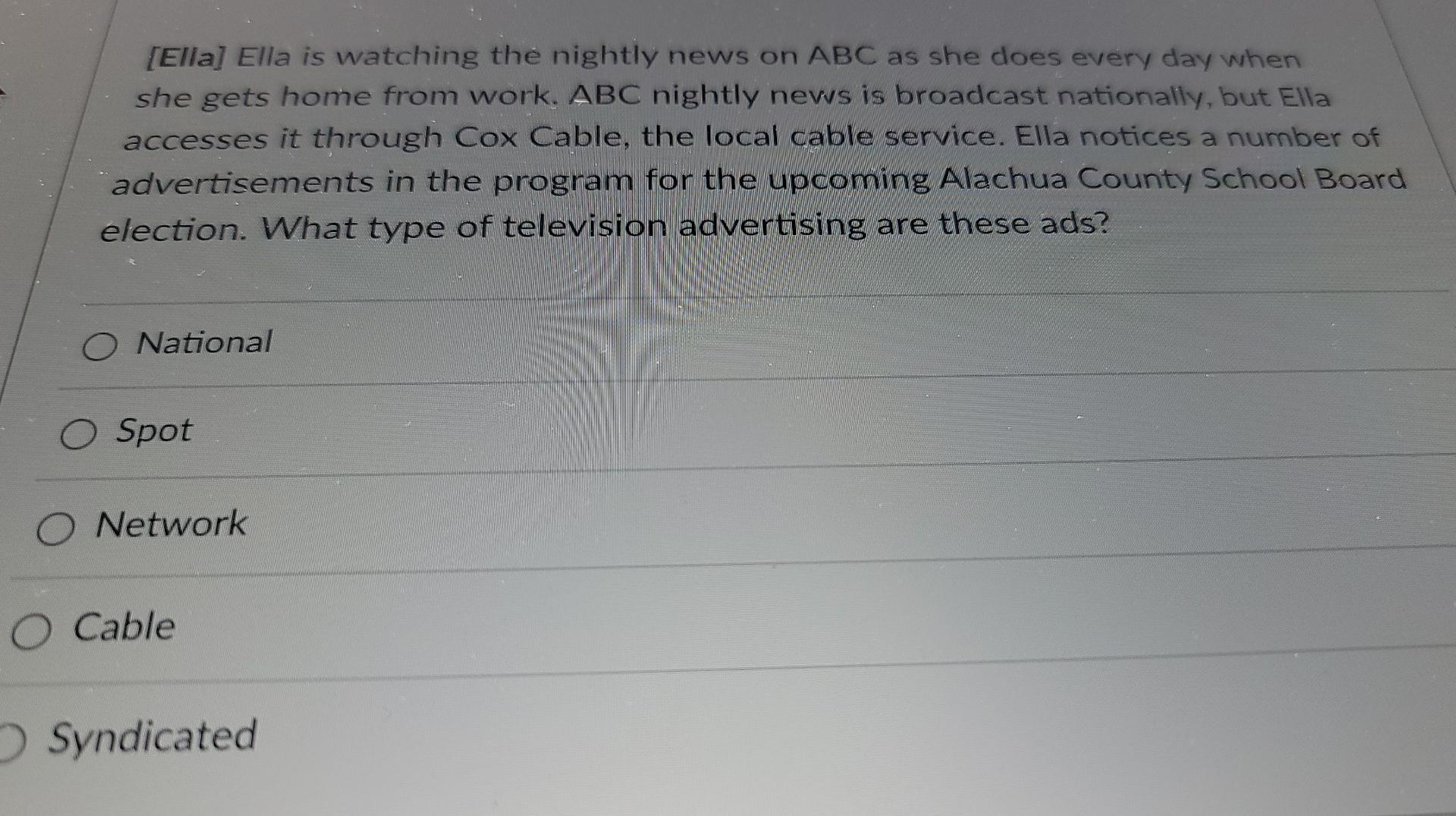 marketing help needed. please read question and