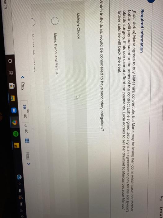 Help Sove & E Required information [Kids' debts)