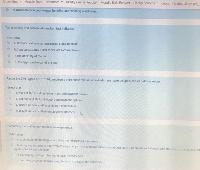 Other Sites - Moodle Docs Resources - Faculty