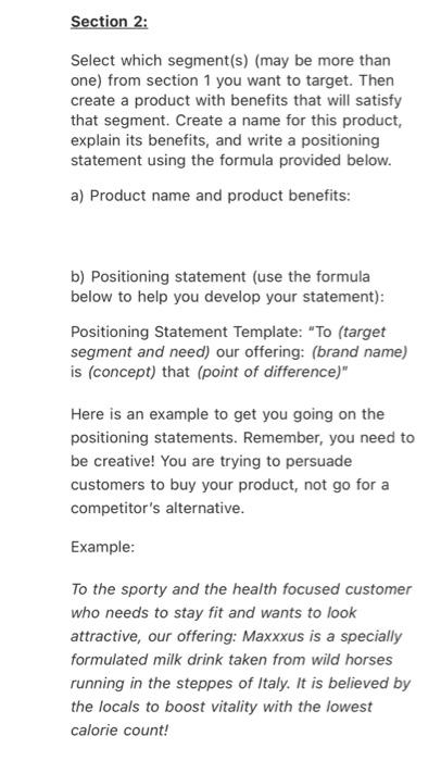 Read section 1 statements, then read the task in