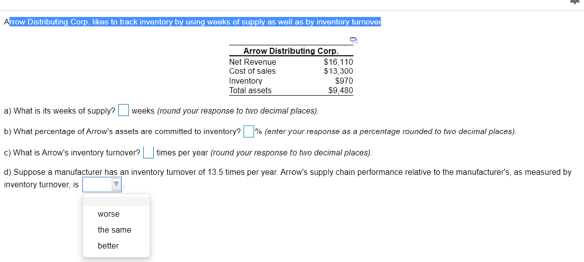 Arrow Distributing Corp. likes to track inventory