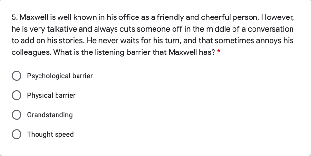 1. Before his project presentation, Muhammad did