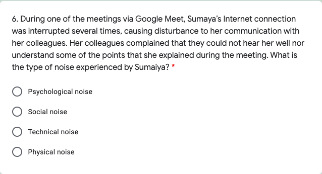 1. Before his project presentation, Muhammad did