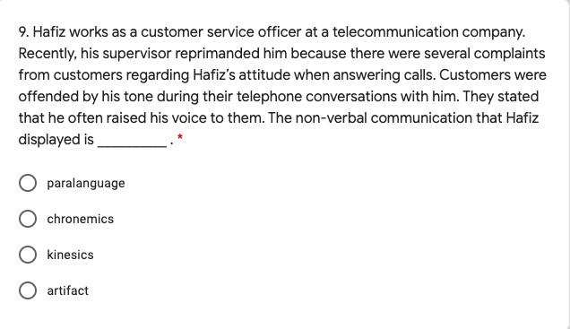 1. Before his project presentation, Muhammad did