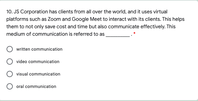 1. Before his project presentation, Muhammad did