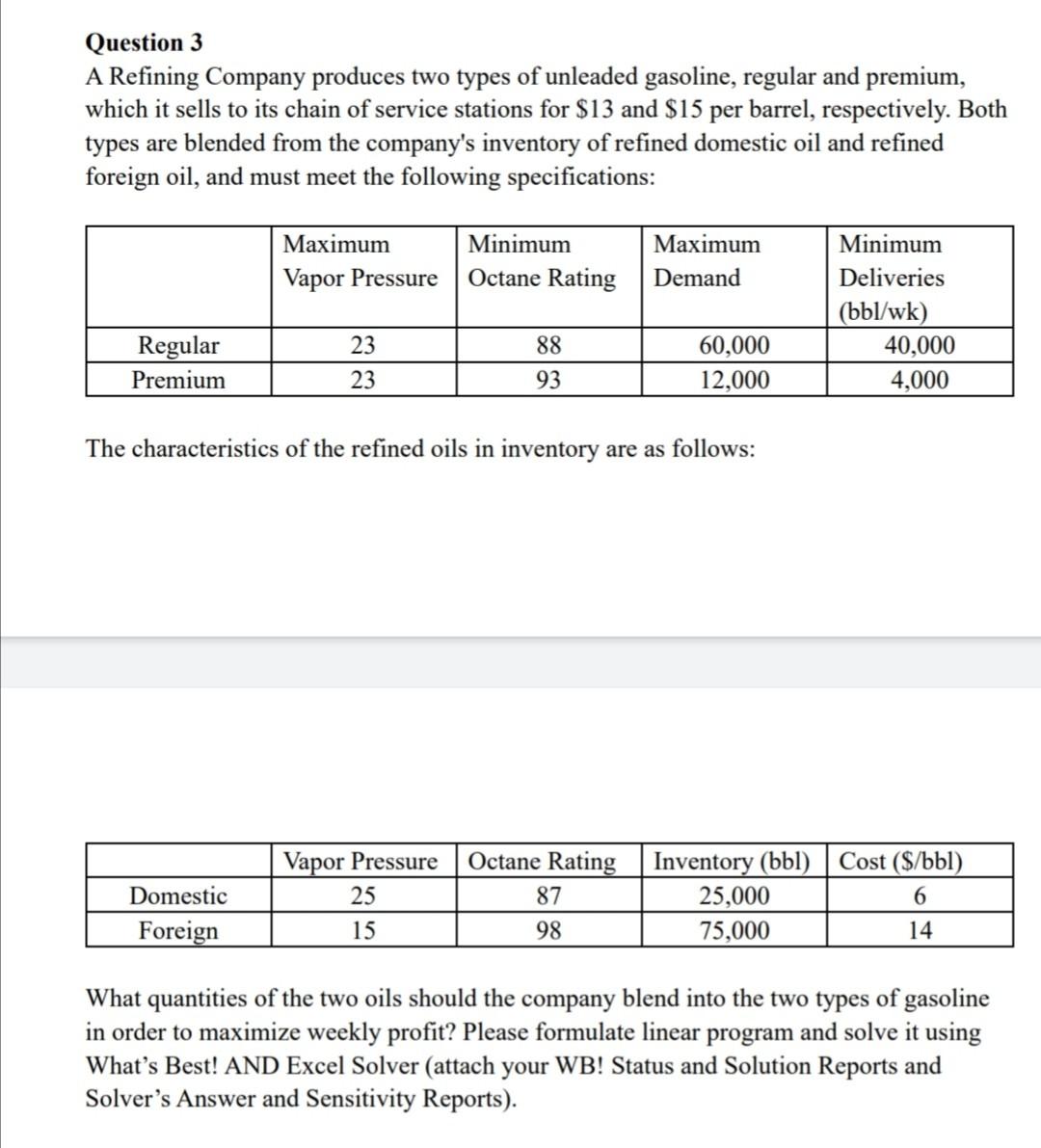 Please answer what is required Use whats best and