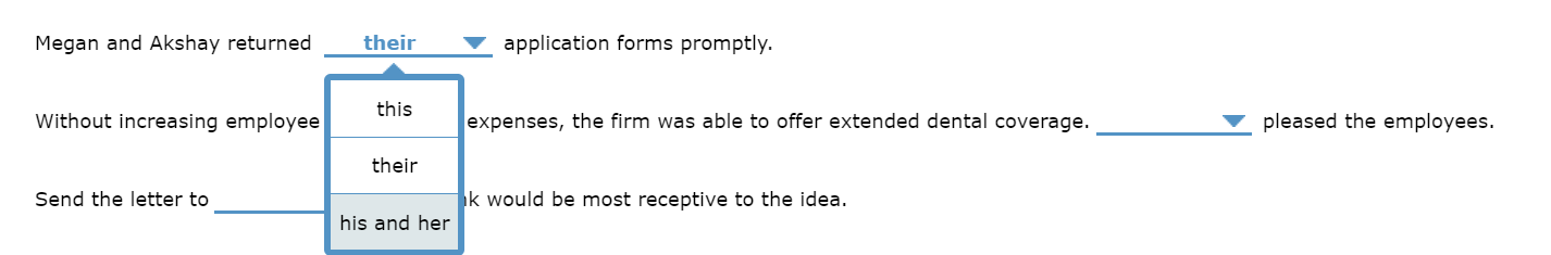 Megan and Akshay returned their application forms