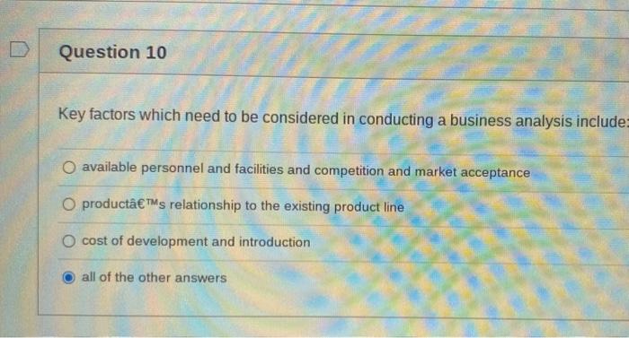 Question 8 A trademark is: O a customs document