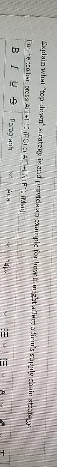 Explain what top-down" strategy is and provide an